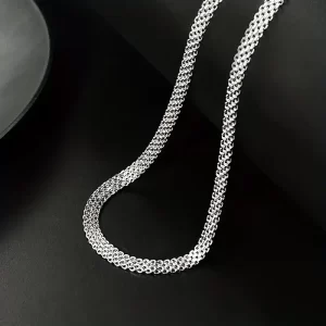 1pc Creative Woven Chain Men's And Women's Necklace Fashion Jewelry